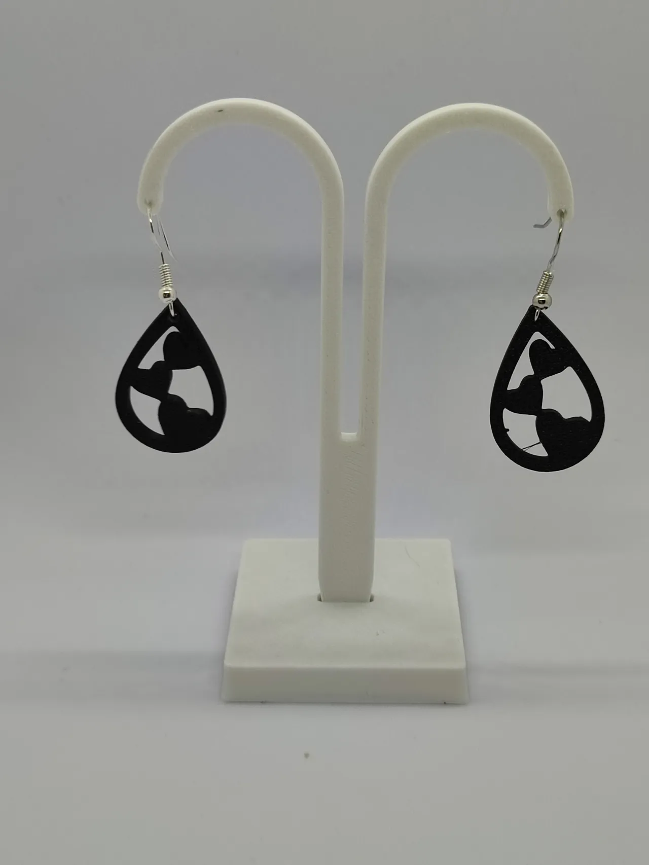 Pendientes corazón floral view 3