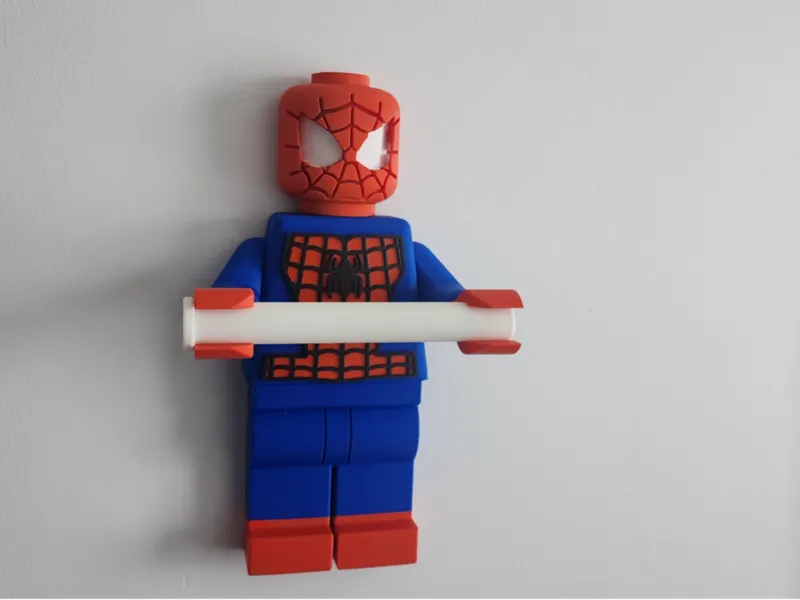 Brick spiderman toilet paper holder NO AMS Needed