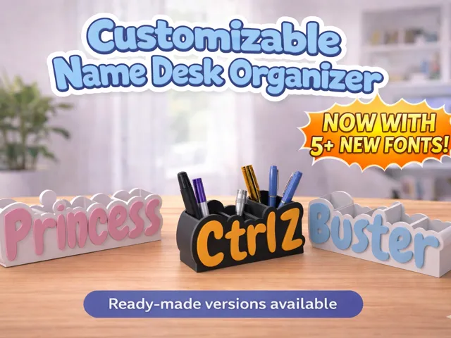 Customizable Name Desk Organizer