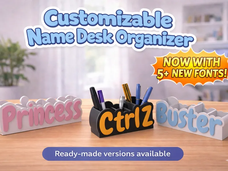 Customizable Name Desk Organizer