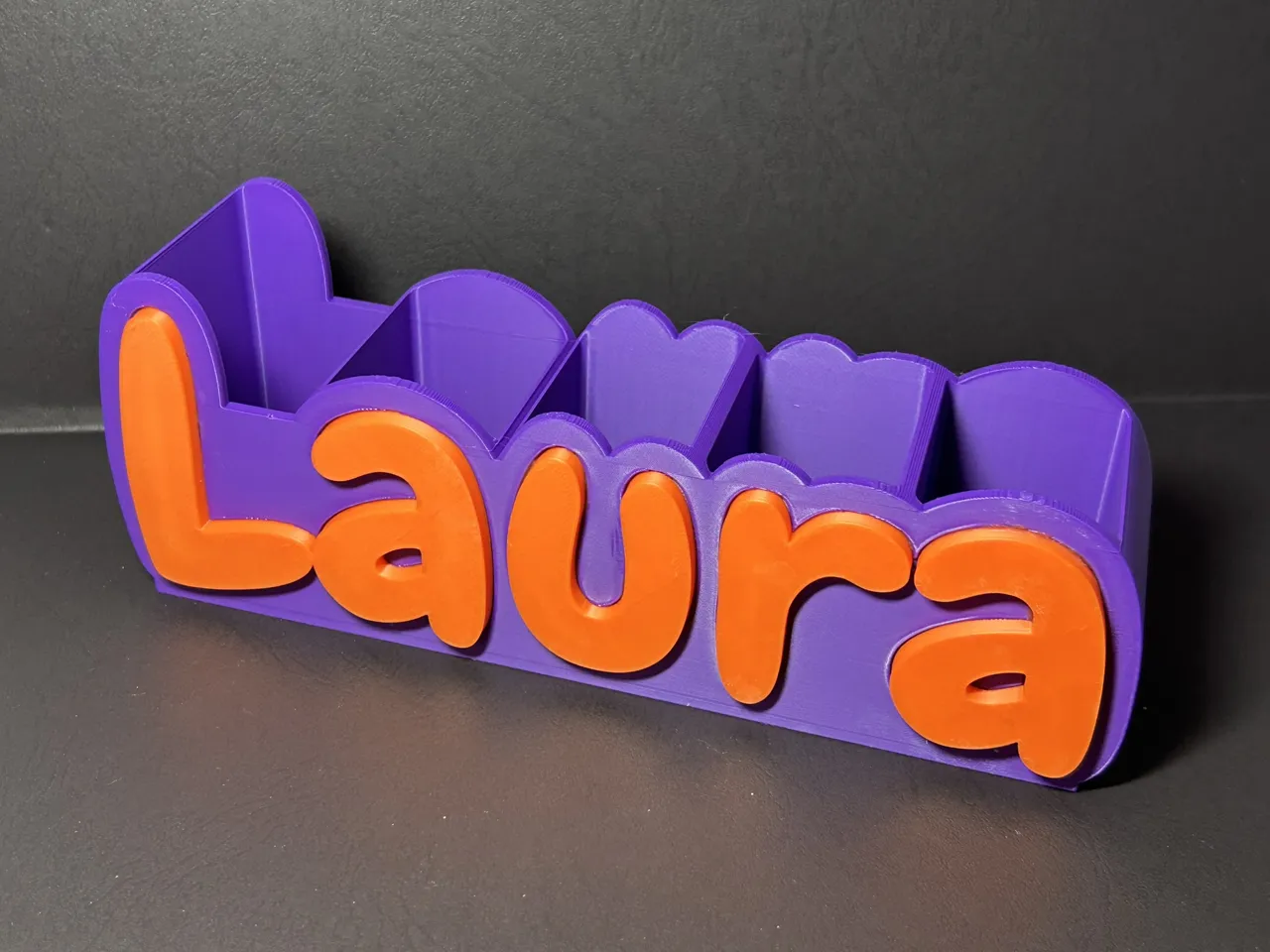 Customizable Name Desk Organizer view 3