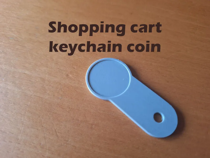 Shopping cart keychain coin