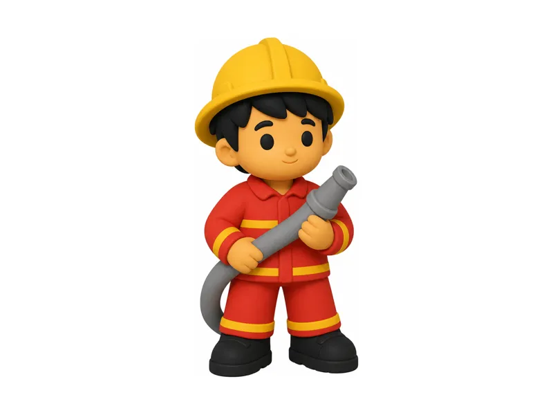 Firefighter Hero Mini Figure