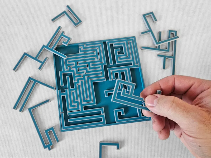 Geometric Jigsaw Puzzle with Box / Giftbox