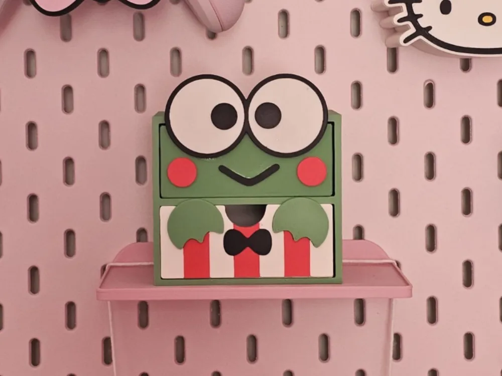 Caja o estuche: Keroppi Drawer Box. Referencia del modelo original.