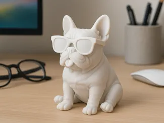 Cool French Bulldog – 3D Printable Desk Figurine
