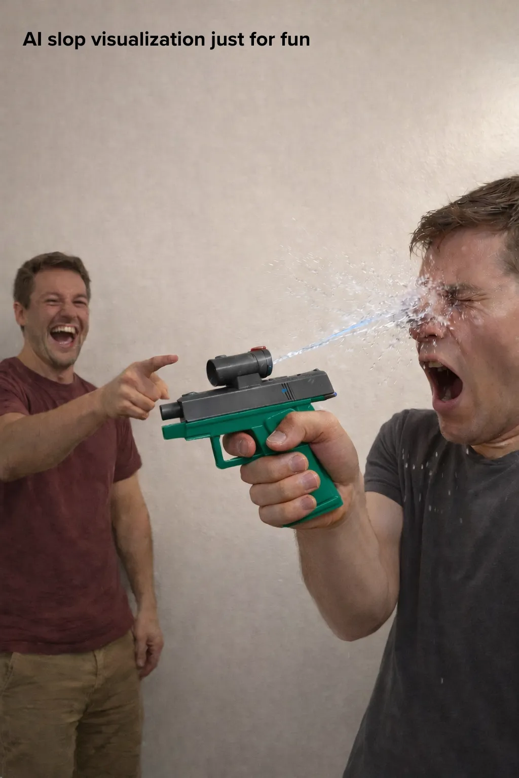 Prank Water Gun - Non-Electric Pump - GIF Inside view 4