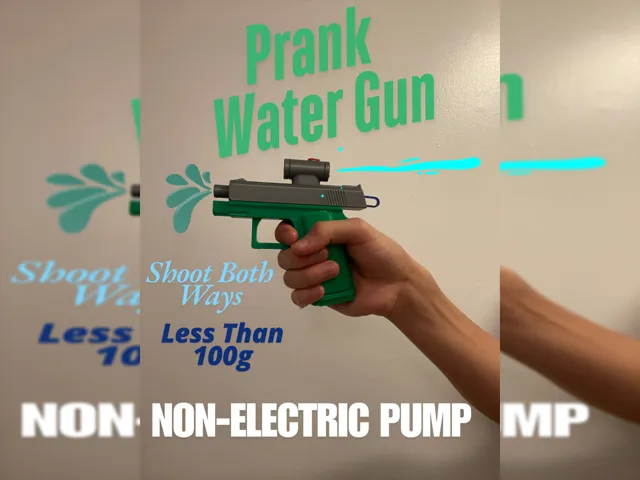 Prank Water Gun - Non-Electric Pump - GIF Inside