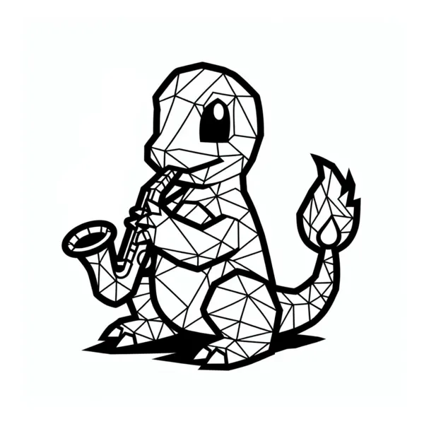 Petite salamandre de feu façon dessin animé