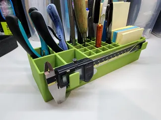 Gridfinity Desk Organizer w/ Caliper Holder