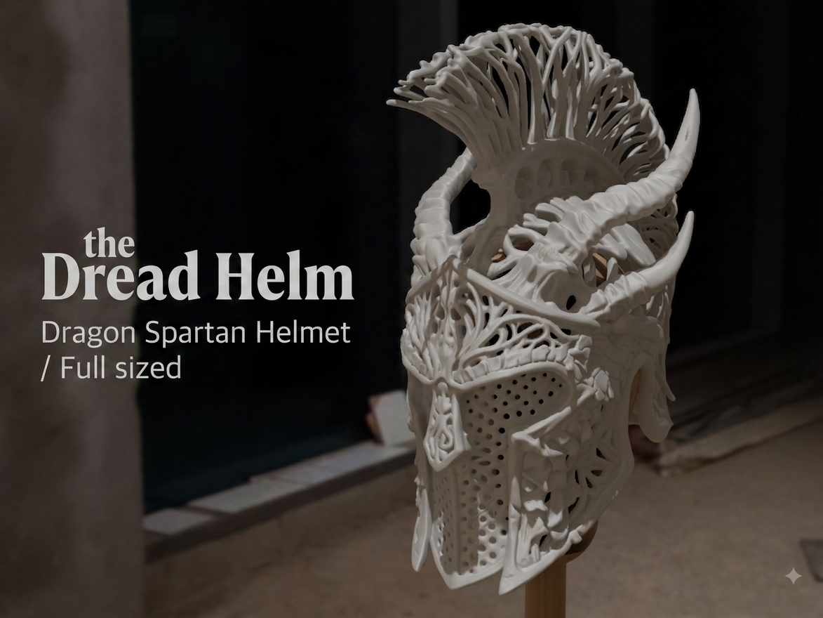 The DreadHelm / Dragon Spartan Helmet / Full sized - 1