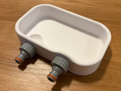 Cat Bowl with garden hose inlet & outlet