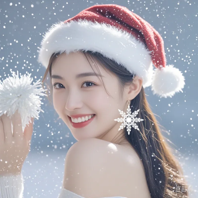 雪花 - 冬天专用耳环