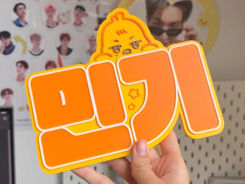Ateez Mingi cheering name board!