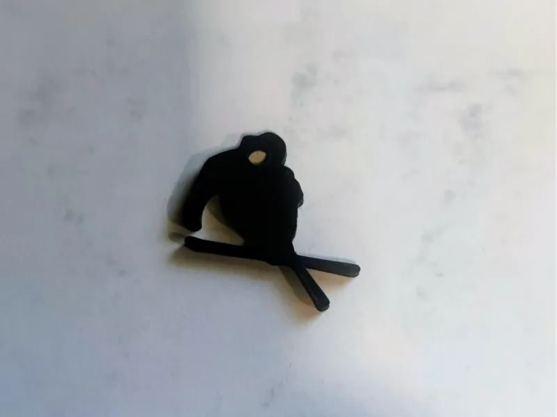 Ski jump keychain