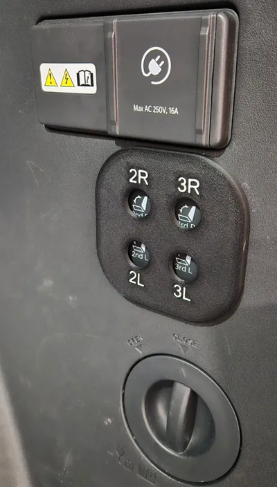 KIA EV9 seat button protection trunk