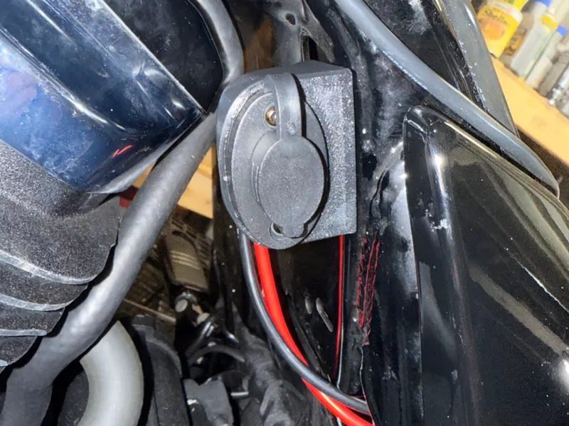 Harley Touring trickle charger mount