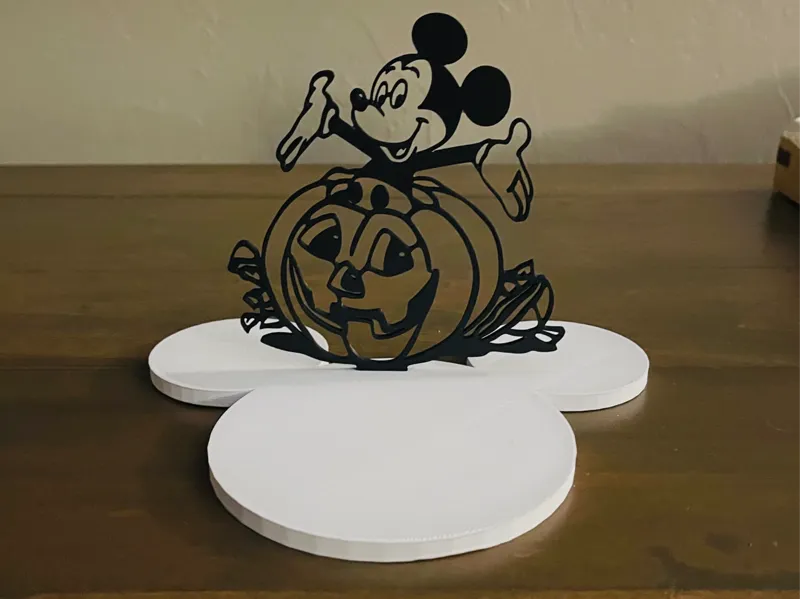 Mickey Pumpkin Silhouette Mouse Ears Base