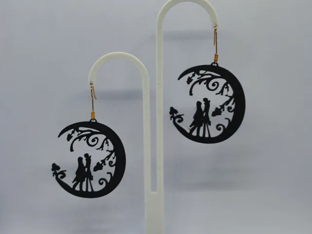 Pendientes Amor en Halloween Town
