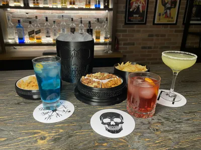 Bar organizer with a Viking spirits