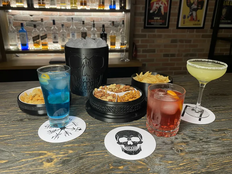 Bar organizer with a Viking spirits
