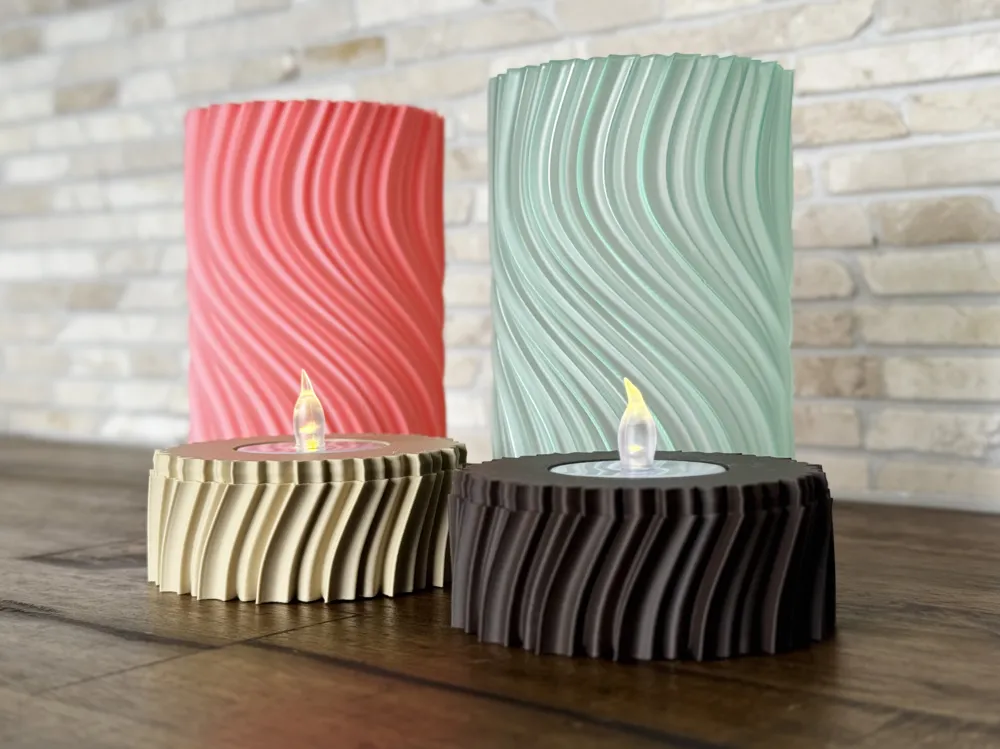Contemporary LED Tea Light Candle Holder Ø8 cm - Free 3D Print Model ...