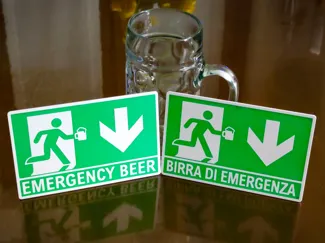 Emergency Beer sign