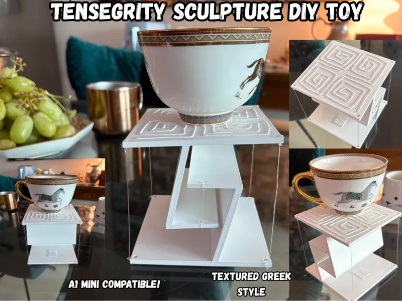 3D Illusion Tensegrity Sculpture/Display Stand Toy