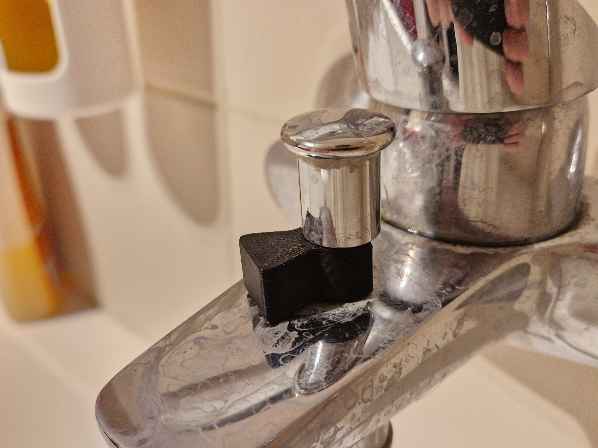 Shower tap pin lock