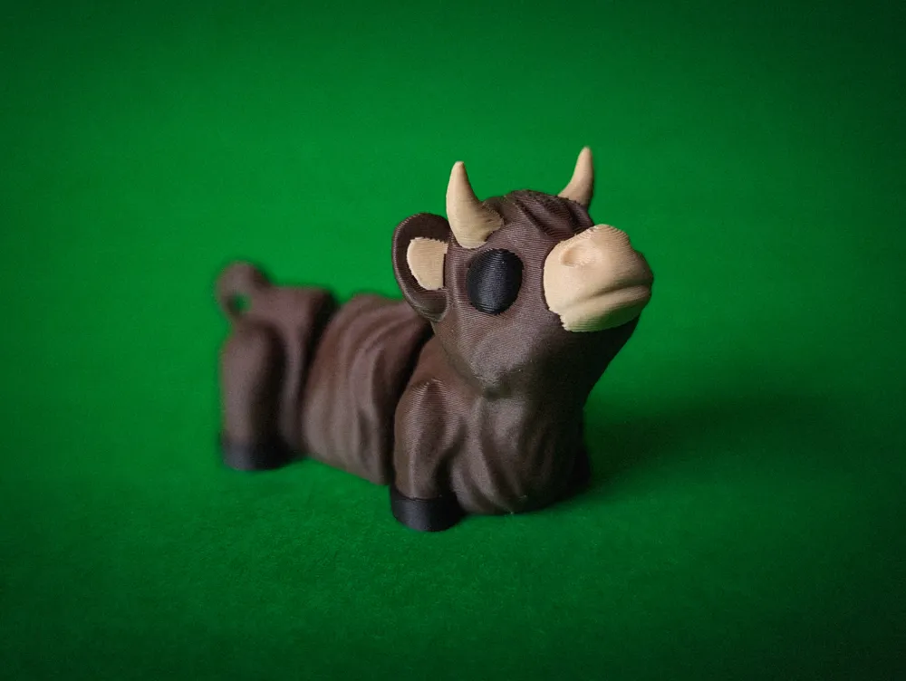 Flexi Highland Cow - Free 3D Print Model - MakerWorld
