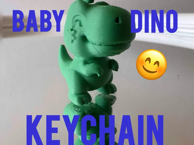 Baby dino keychain