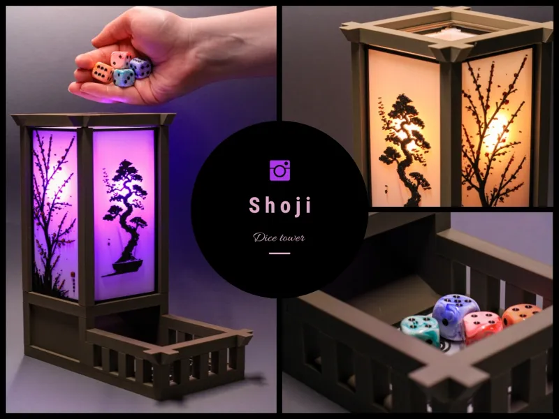Shoji - Style Dice Tower – 5 Design Options