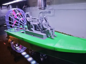Modelo para impresión 3D: 5寸动力沼泽风动船 — vista de referencia 3