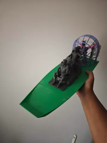 Modelo para impresión 3D: 5寸动力沼泽风动船 — vista de referencia 2