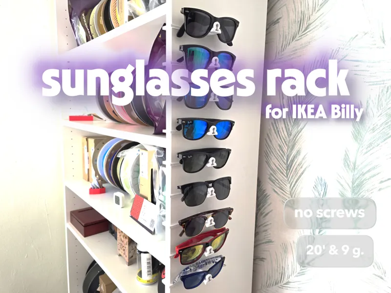 Sunglases Rack - Stand for Ikea Billy