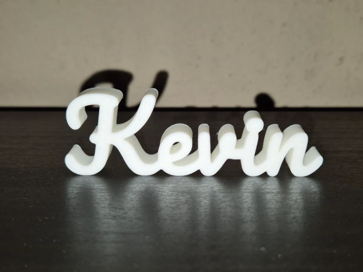 Kevin Name Sign Display Decor - Free 3D Print Model - MakerWorld