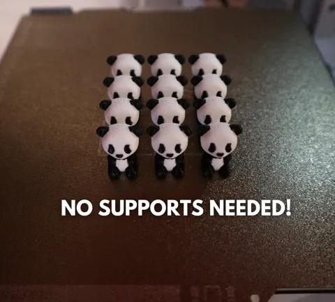 Cute tiny pandas & Keychain - No support view 3