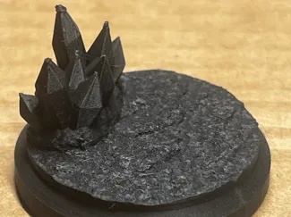 1008_miniature base #8_with crystal cluster //32mm