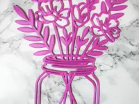 Décoration murale bocal et fleurs — photo 2