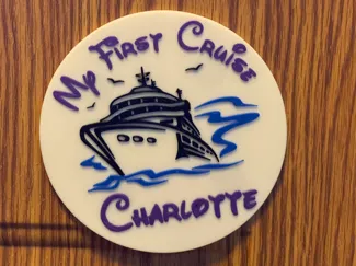 My First Cruise Magnetic Sign Disney font