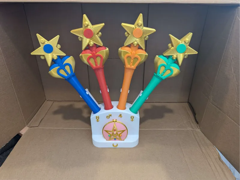 Sailor Moon Power Stick and Locket Stand