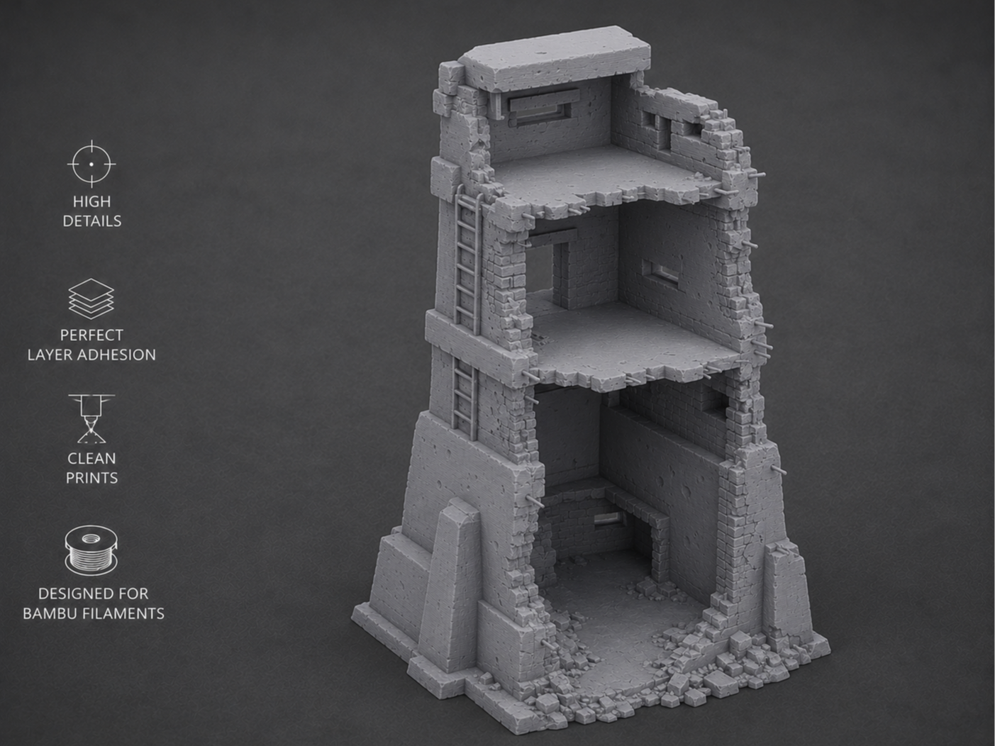 Ruined Watchtower – Printable Terrain