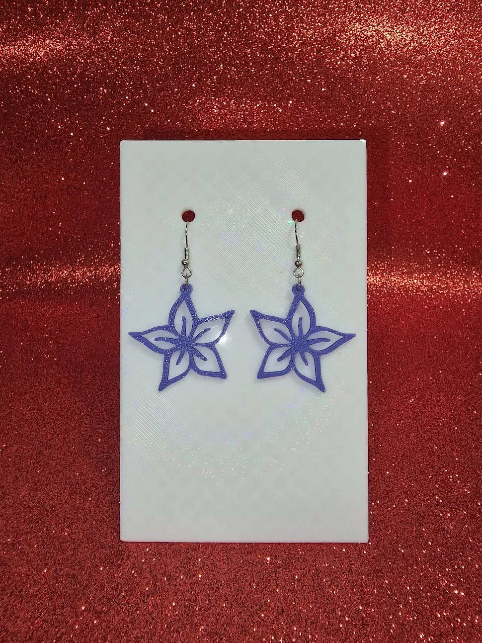 Flower earrings view 2