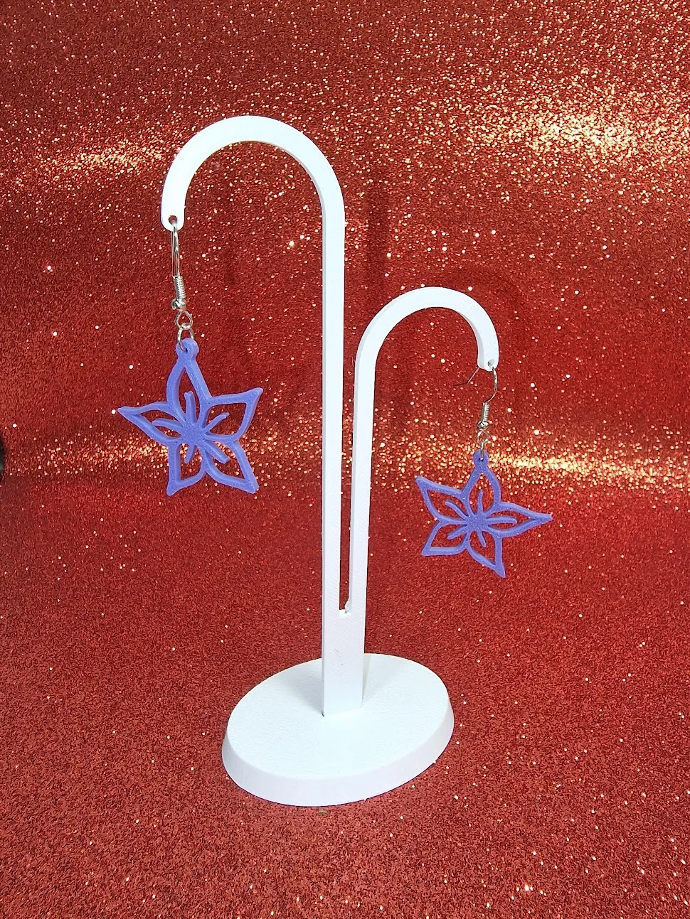 Flower earrings view 3
