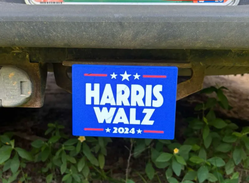 Harris-Walz Trailer Hitch Cover, Multi-Color 