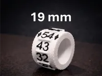 19mm Diam (2 or 3 digits) - Mulitocor - 012mm fine print