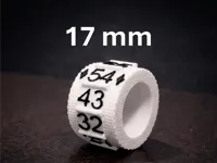 17mm Diam (2 or 3 digits) - Mulitocor - 012mm fine print