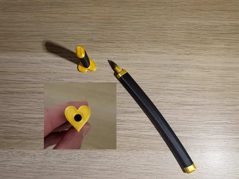 heart katana pen