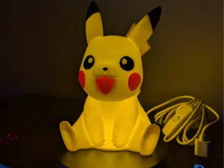Pikachu Lamp with LED Kit-001 Color Added
