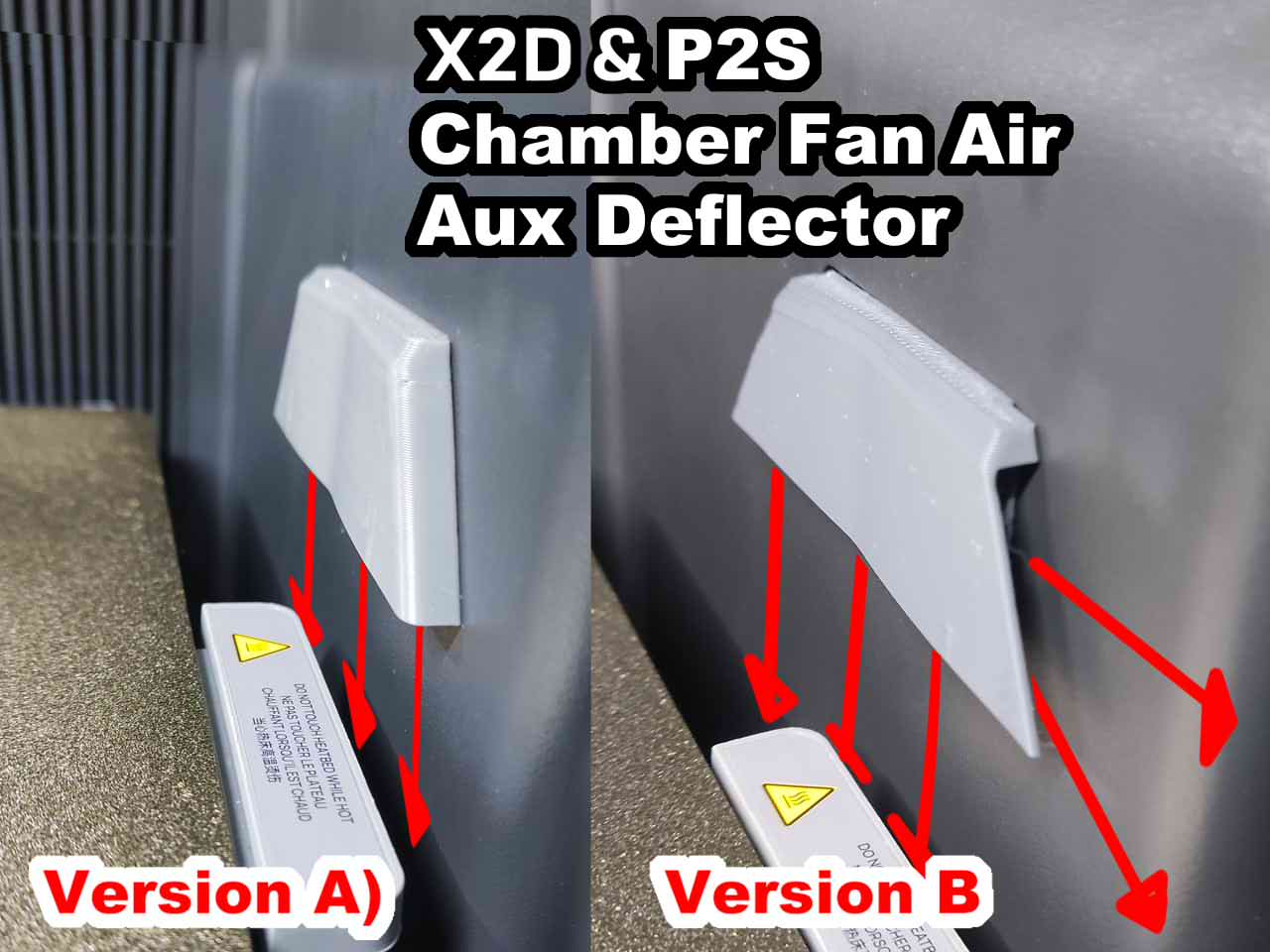 P2S X2D Hot Air Deflector Heating Mode No Warping!